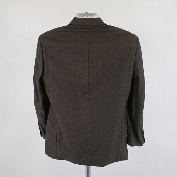 Gianfranco  Ruffini Italy Brown Check Super 100S Worsted Wool 38R Sport Coat 3 B - Picture 6 of 15